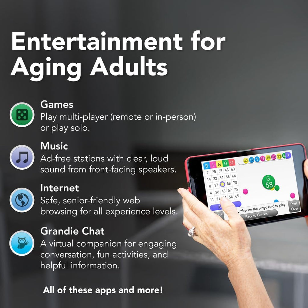 GrandPad Easy to Use Tablet & Phone for Seniors Locked - Not Compatible with Other Wireless Carriers - Requires a Plan