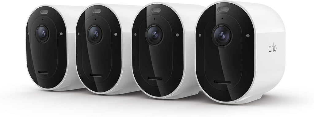 Arlo Pro Security Camera 2K HDR (6th Gen, 2025 Release) - Wireless Outdoor Camera, Rechargeable Removeable Battery, Emergency Response, 1-Month Trial of Secure Plan, 4 Cam, White, Motion Alert