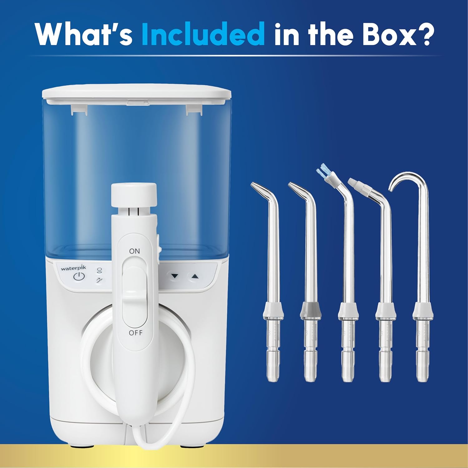 Waterpik Promax Water Flosser with SmartAdvance Mode for Daily Gum Health and Cleaning Teeth, Braces, Implants, ADA Accepted, Small Quiet Design, Electric Flosser with 10 Settings, 5 Tips, WF-23
