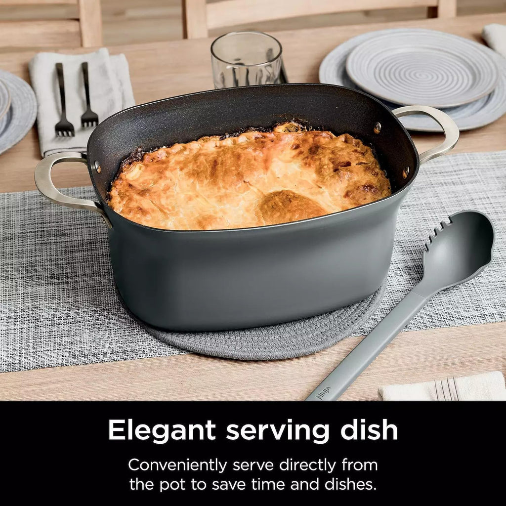 Ninja MC1001H Foodi PossibleCooker PRO 8.5 Quart Multi-Cooker, 8-in-1 Slow Cooker, Pressure Cooker, Dutch Oven & More, Glass Lid & Integrated Spoon, Nonstick, Oven Safe to 500°F, White (Renewed)