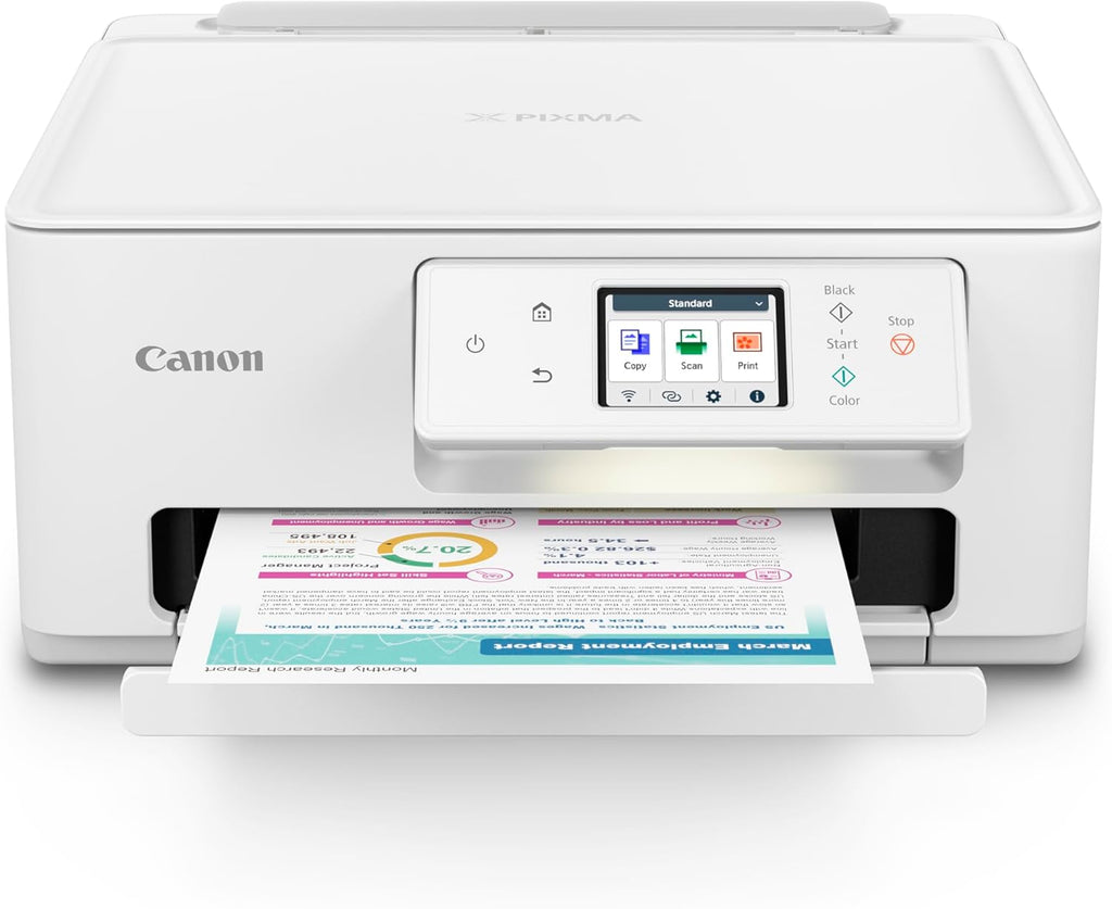 Canon PIXMA TS7720 Wireless All-in-One Color Inkjet Printer – Print, Copy, Scan – Auto Duplex, 15/10 PPM, 2.7” Touchscreen, Compact Home Photo Printer with Easy Setup