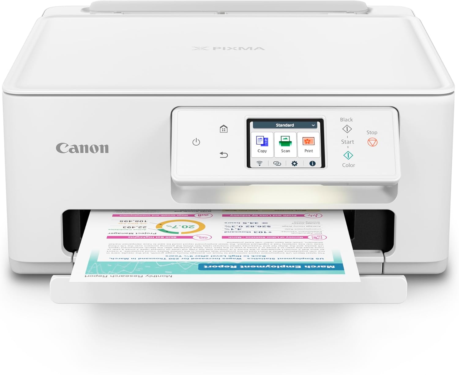 Canon PIXMA TS7720 Wireless All-in-One Color Inkjet Printer – Print, Copy, Scan – Auto Duplex, 15/10 PPM, 2.7” Touchscreen, Compact Home Photo Printer with Easy Setup