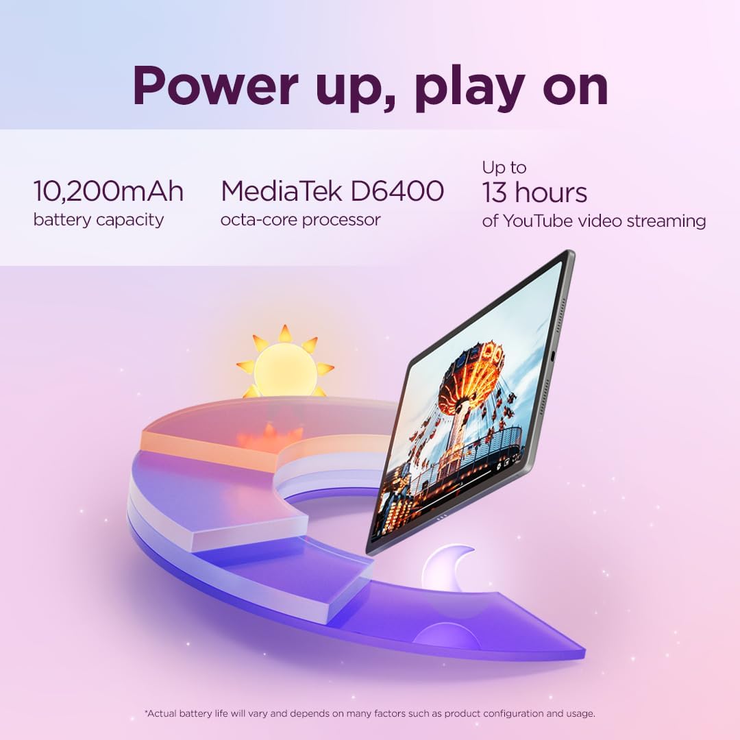 Lenovo Idea Tab Plus - Lightweight Tablet - 12.1″ 2.5K IPS Touchscreen Display - 90Hz - MediaTek Dimensity 6400-8GB Memory - 128GB Storage - Integrated Arm Mali-G57 MC2 - Lenovo Tab Pen & Folio Case