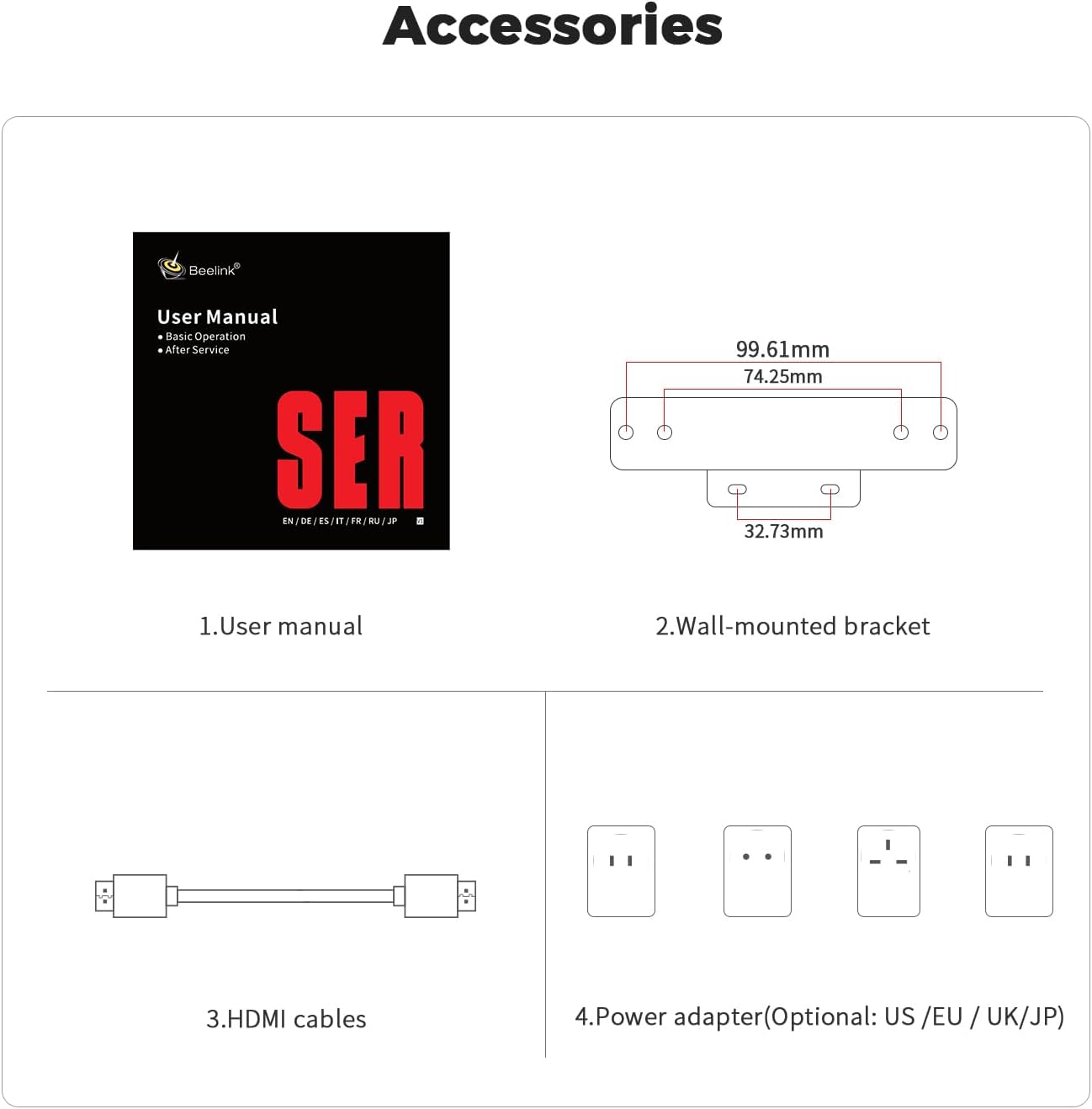 Beelink Mini PC, SER5 AMD Ryzen 5 5500U(7nm, 6C/12T) up to 4.0GHz, Mini Gaming Computer 32GB DDR4 RAM 500GB NVME SSD, Micro PC 4K@60Hz Dual Display, Mini Computer WiFi6/BT5.2/HTPC/W-11 Pro