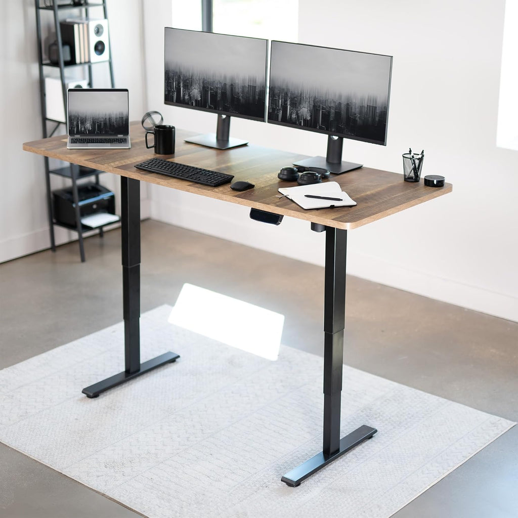 VIVO Universal 71 x 30 inch Table Top for Standard and Sit to Stand Height Adjustable Home and Office Desk Frames, Reclaimed Wood Desktop, DESK-TOP72-30P