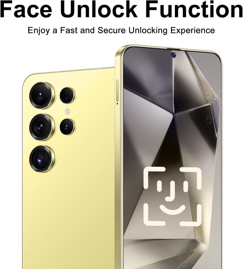 Unlocked Android Cell Phones, X25 Ultra 5G Mobile Phones, Unlocked Smart Phone, 8GB+256GB, 48MP+108MP Camera, 6.8" HD Display, 6800 mAh Battery, Dual SIM/US Version (Bell Gold)