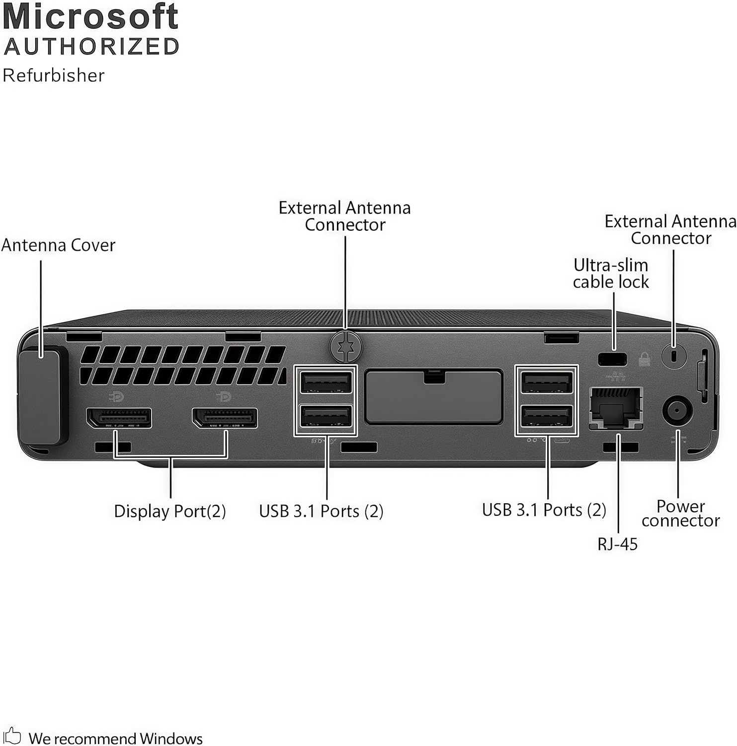 HP EliteDesk 800 G4 Mini Business Desktop Computer, Intel Core i5-8500 PC, 8GB DDR4 RAM, 256GB NVMe SSD, WiFi, Bluetooth, Keyboard & Mouse, Win11 Pro (Renewed)