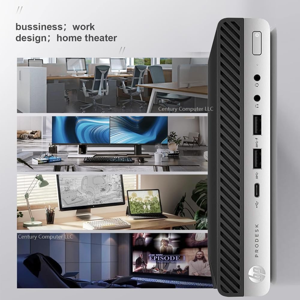 HP ProDesk 600 G3 Desktop Mini Business PC with 21.5" FHD Monitor, Intel Quad Core i5-6500T, 16GB DDR4 RAM, 256GB SSD, DisplayPort, WiFi, BT, Windows 11 Pro(Renewed)