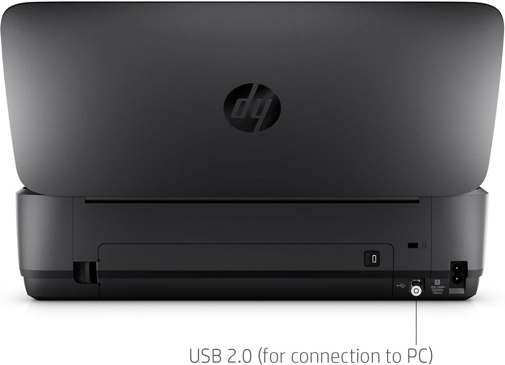 HP OfficeJet 250 Wireless Mobile Printer, Scanner, Copier - Black, Battery Included (CZ992A)