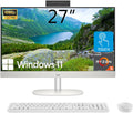 HP 27" All-in-One Desktop Computer, FHD IPS Touchscreen, AMD Ryzen 5 7520U Processor, 16GB LPDDR5, 256GB SSD, Wi-Fi 6, HDMI, USB-C, Ethernet RJ-45, Wireless KB& Mouse, Windows 11 Home