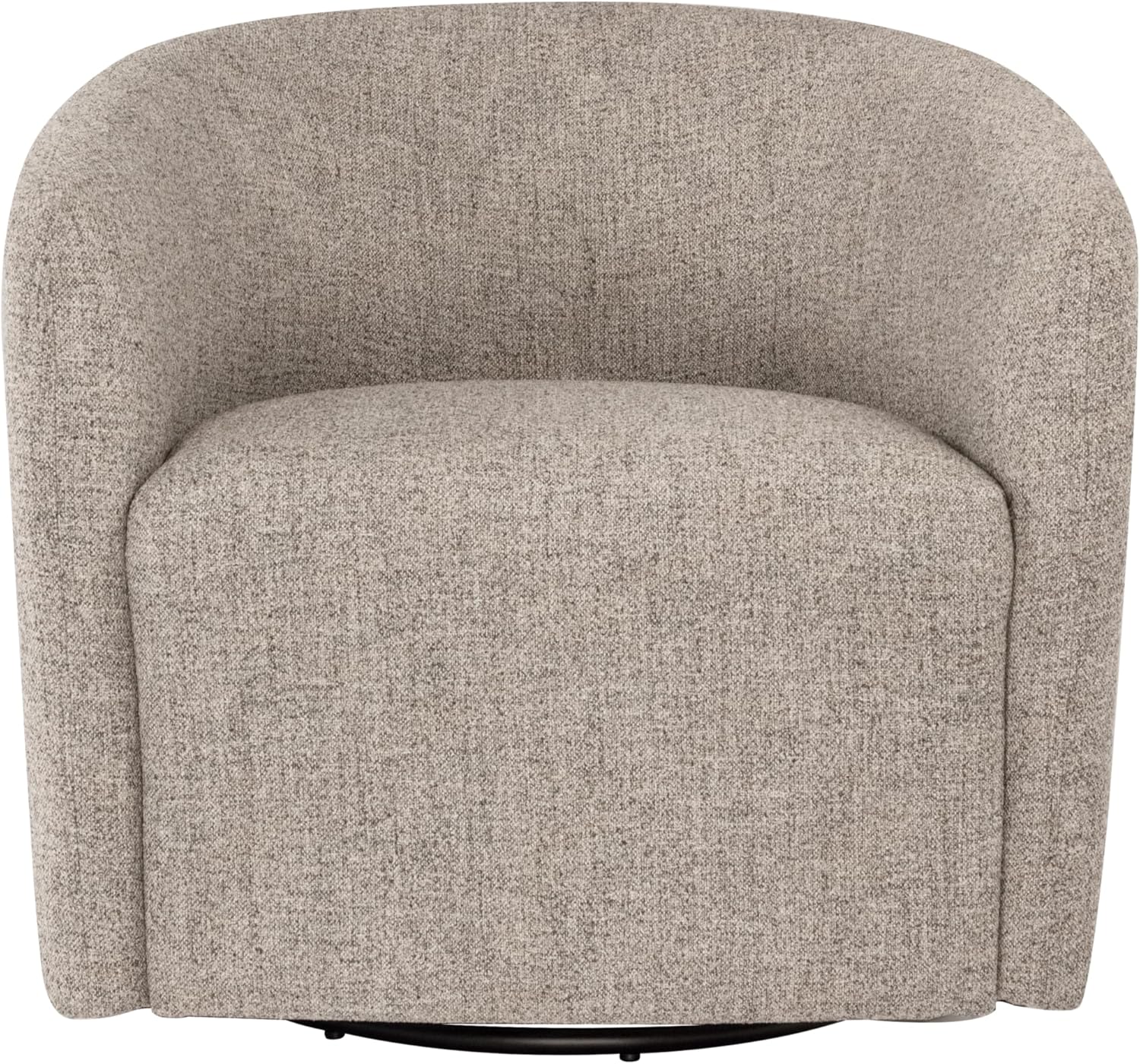 HomePop Upholstered Swivel Accent Chair, Modern Barrel Chair with 360° Swivel Base, Midtone Gray Fabric for Living Room, Bedroom, or Office