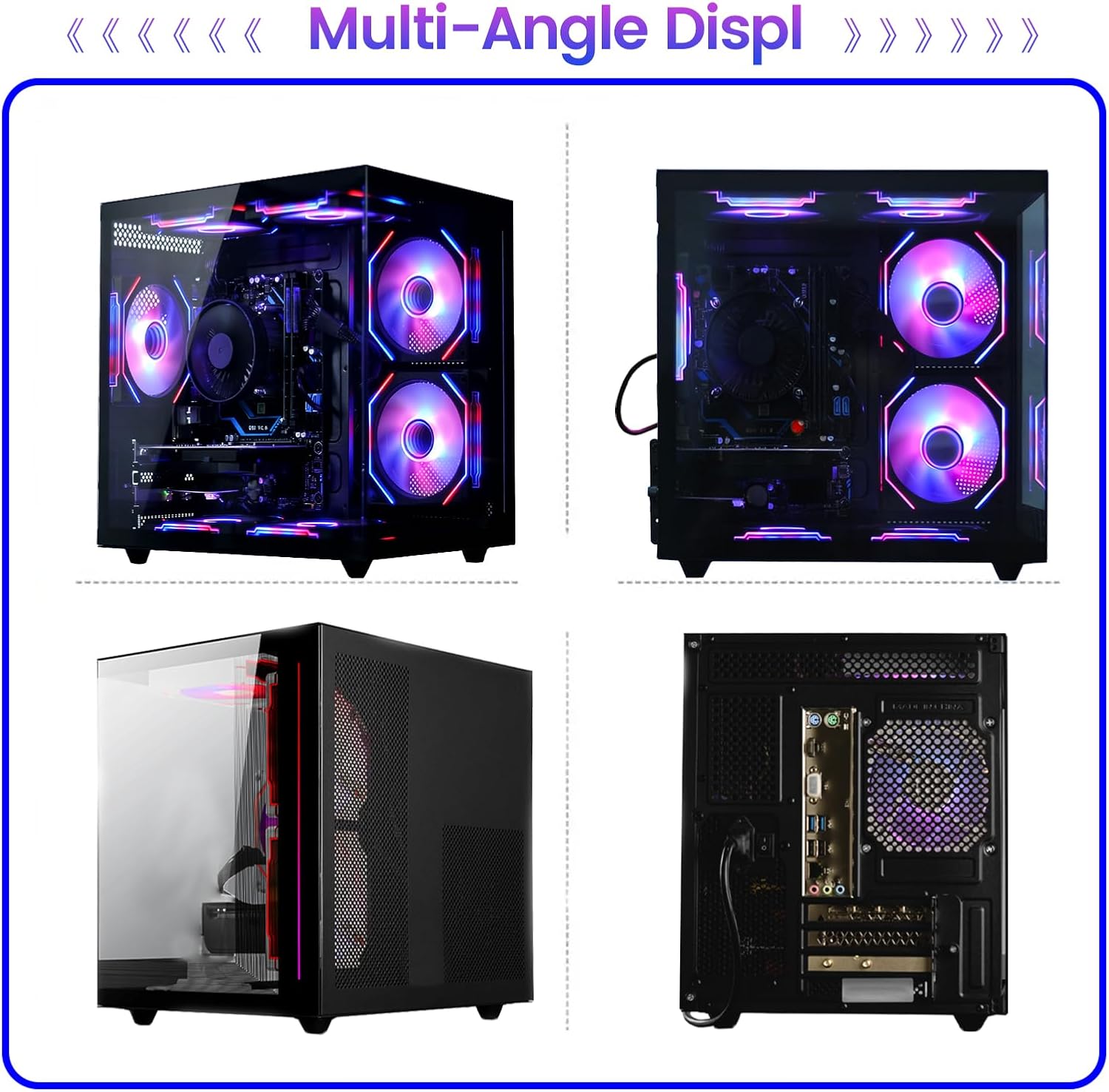 suevery Prebuilt Gaming PC Desktop, Ryzen 5 6-Core 3.6GHz Up to 4.1GHz | 16GB DDR4 RAM | 512G SSD | RX 560 4G Graphics Card | Wi-Fi 6, Gamer Computer Tower for Home Office, Black