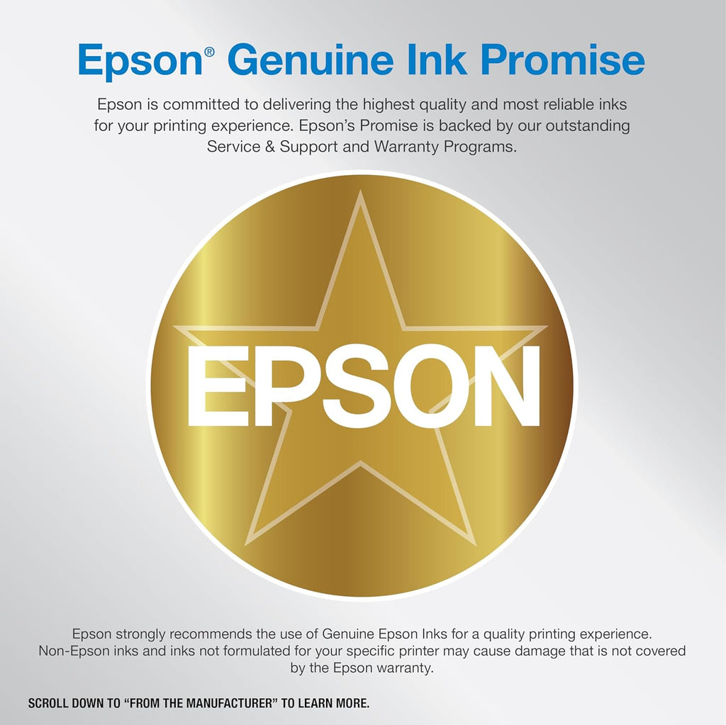 Epson EcoTank ET-15000 Wireless Color All-in-One Supertank Printer & 522 EcoTank Ink Ultra-high Capacity Bottle Cyan (T522220-S)