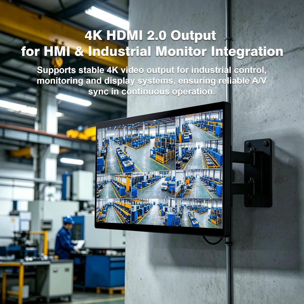 15.6" All-in-One Panel PC Industrial Computers, Android 12 Fanless Tablet RK3399 4GB RAM/64GB ROM, Embedded Touchscreen Computer HDMI 2.0 WiFi 5 Bluetooth 4.2 for Office/Automation/Kiosk/Bar/Warehouse