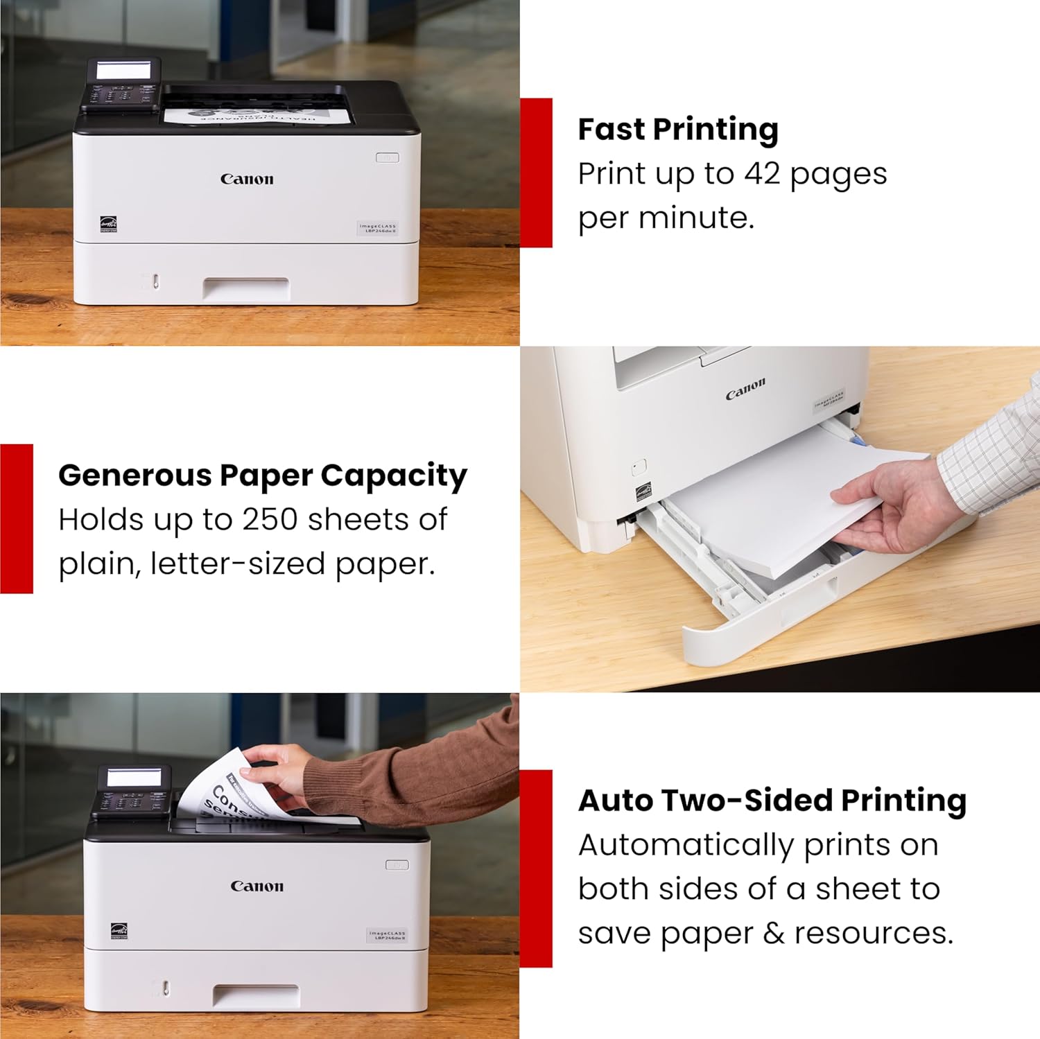 Canon imageCLASS LBP246dw II - Monochrome Duplex, Wireless Laser Printer, Single Function, with 1 Year Limited Warranty, 42 PPM