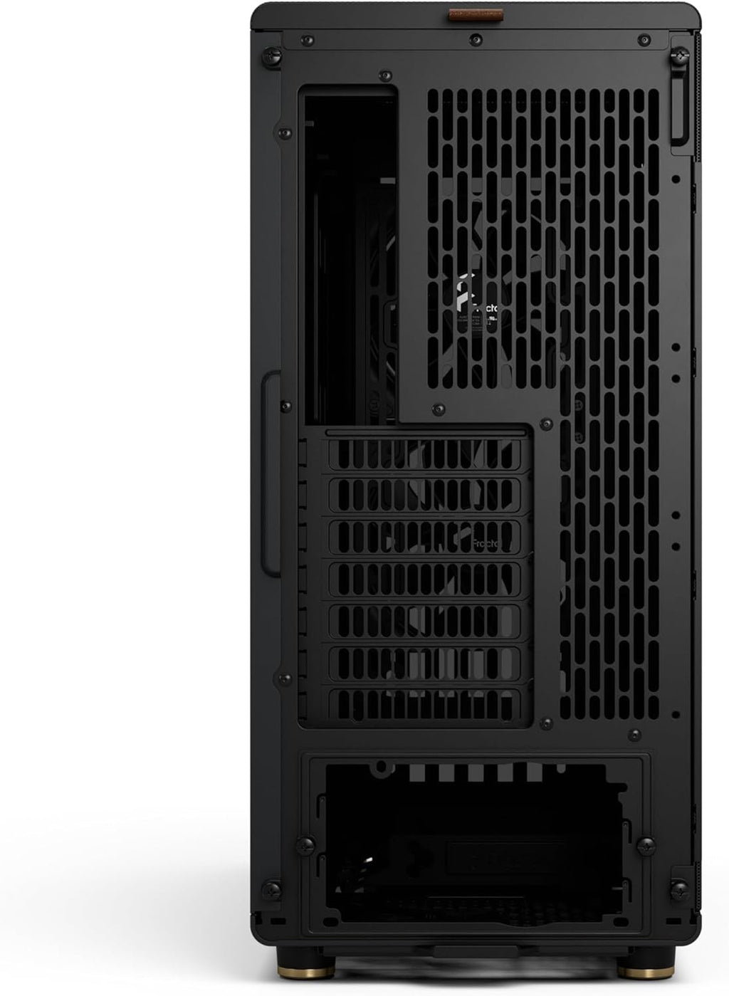 Fractal Design North - Genuine Walnut Wood Front - Mesh Side Panels - Two 140mm Aspect PWM Fans Included - Type C USB - ATX Airflow Mid Tower PC Gaming Case,Charcoal Black