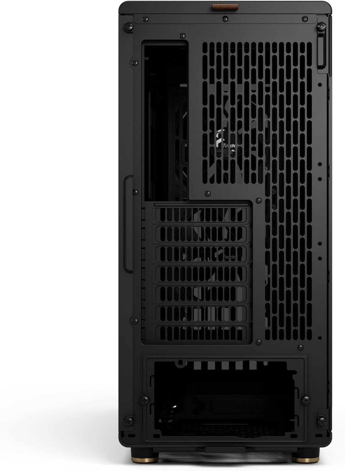 Fractal Design North - Genuine Walnut Wood Front - Mesh Side Panels - Two 140mm Aspect PWM Fans Included - Type C USB - ATX Airflow Mid Tower PC Gaming Case,Charcoal Black