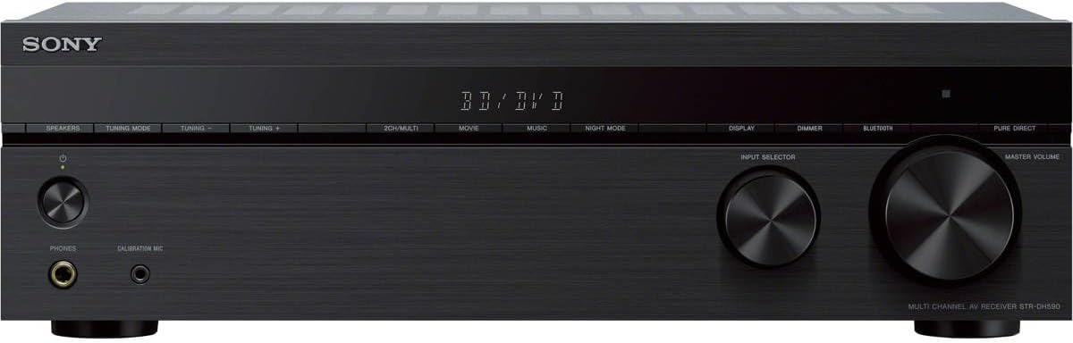 Sony STRDH590 5.2 Channel Surround Sound Home Theater Receiver: 4K HDR AV Receiver with Bluetooth,Black