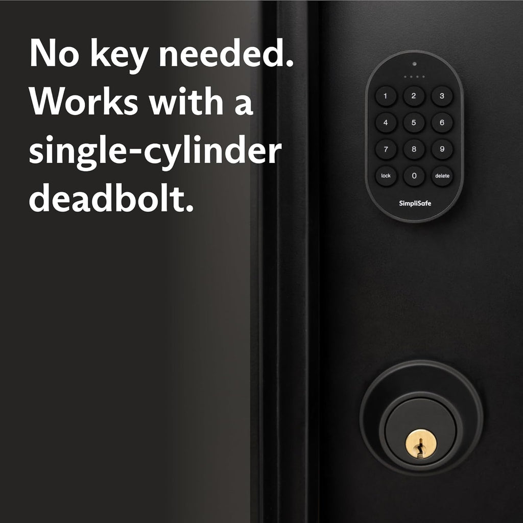 SimpliSafe Smart Lock Series 2 (Black) for The Gen 3 Home Security System