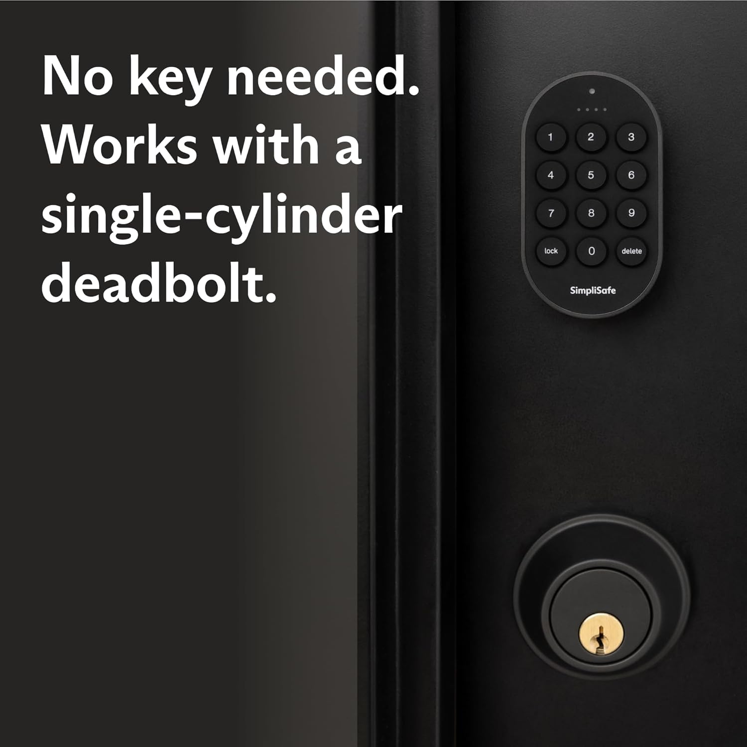 SimpliSafe Smart Lock Series 2 (Black) for The Gen 3 Home Security System