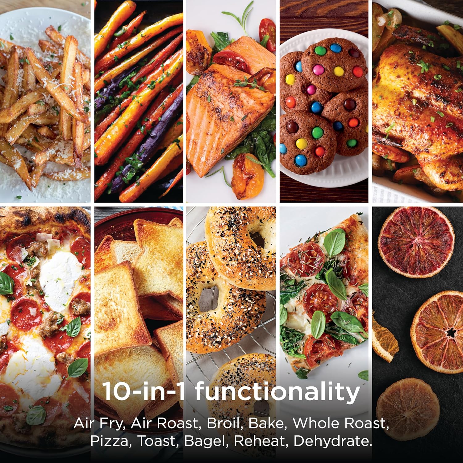 Ninja Air Fryer & Toaster Oven Combo | 10-in-1 Prestige Smart XL Countertop Oven | Bake up to 20 Cookies, Fit up to a 12lb Turkey | Pizza, Toast, Bake, Dehydrate | 1800 Watt | Stainless Steel | DT501