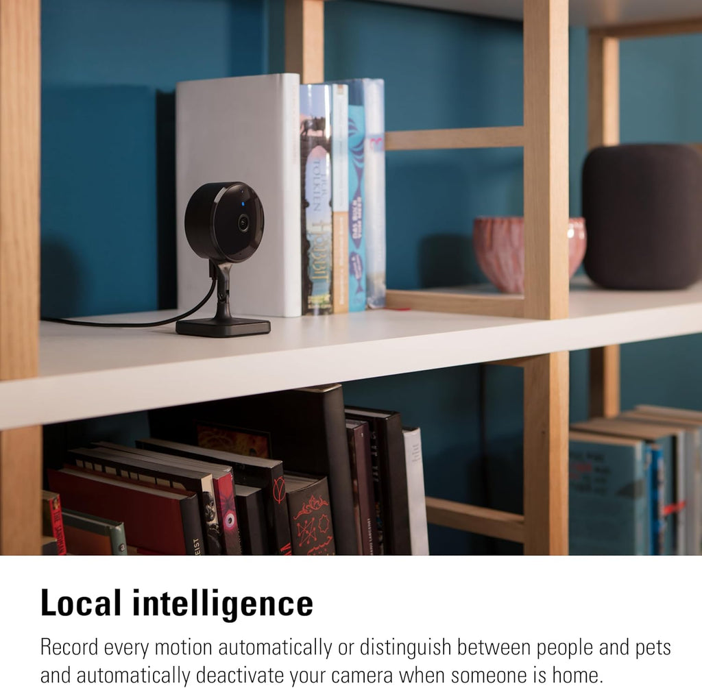 Eve Cam (Apple Home) – Smart Indoor Camera, 1080p Resolution, Wi-Fi, 100% Privacy, HomeKit Secure Video, iPhone Notifications, Microphone & Speaker, Night Vision, Flexible Installation