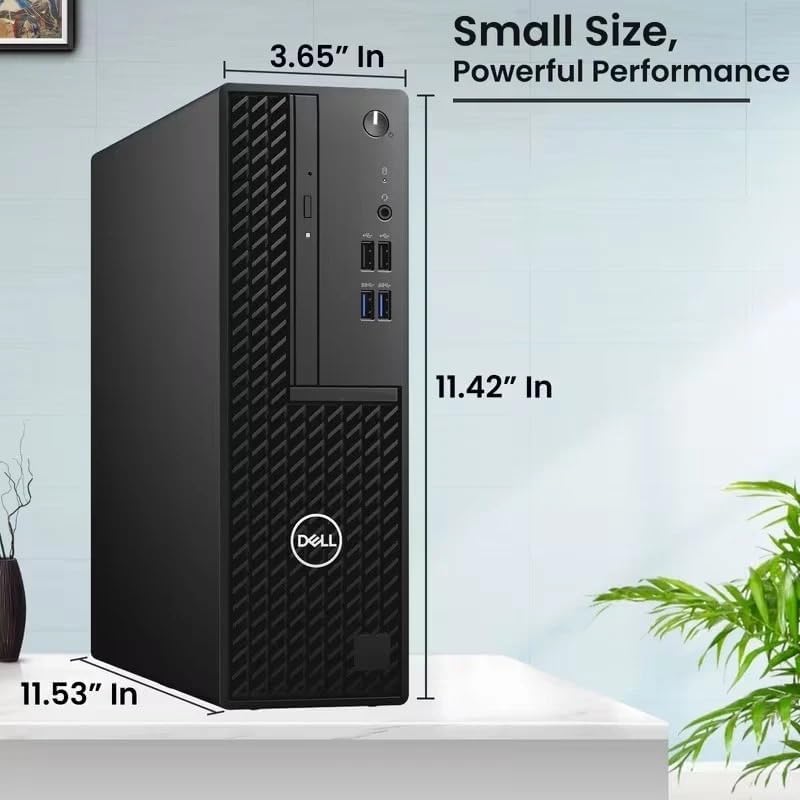 Dell OptiPlex SFF Desktop PC | Intel Core i5-10th Gen | 16GB DDR4 RAM | 256GB SSD | Dual 24" Monitor | Wireless Keyboard Mouse | Built-in WiFi | Business Office Computer | Windows 11 Pro (Renewed)