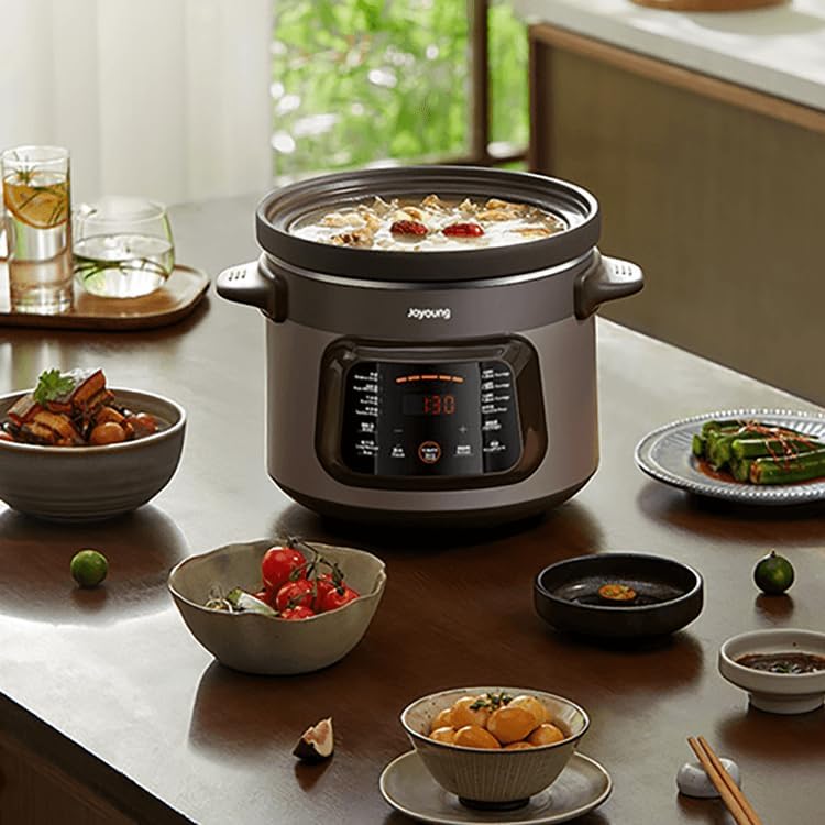 Joyoung Electric Purple Clay Slow Stew Soup Pot Cooker 5 Liter DG50K-GD505