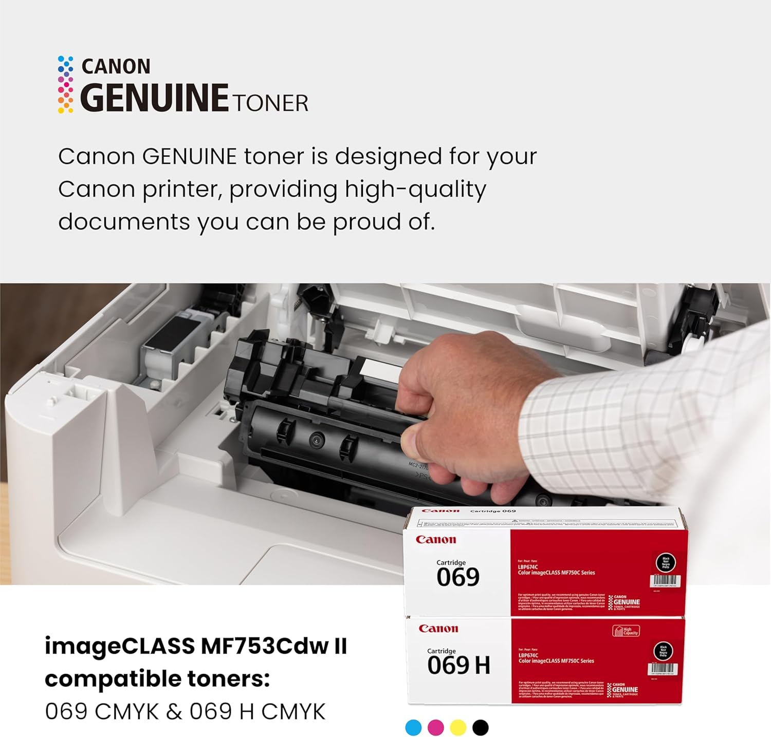 Canon Color imageCLASS MF753Cdw II - Wireless Duplex Laser Printer, All-in-One with Scanner, Copier, Fax, Auto Document Feeder, 3 Year Limited Warranty, 35 PPM
