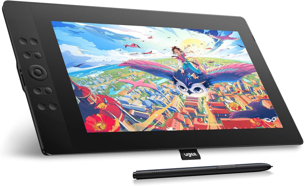 UGEE 15.4 inch Drawing Tablet with Screen .143% sRGB UE16 Computer Graphics Tablet with Full-Laminated Screen 8+1 Hot Keys 16K Level Pressure Battery-Free Stylus .Drawing Pad for PC/Windows/Mac/Android