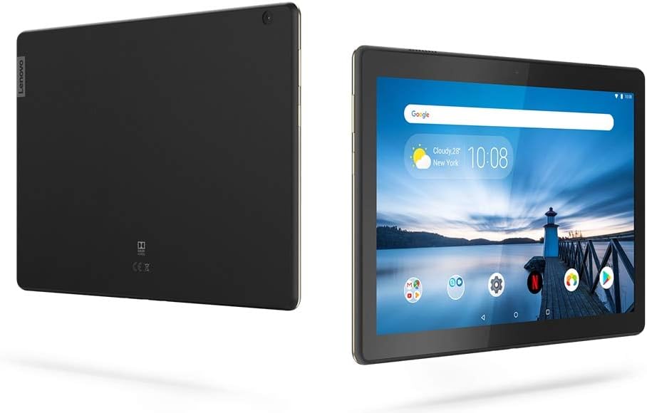 Lenovo Tab M10 HD 10.1" Tablet, Android 9.0, 16GB Storage, Quad-Core Processor, WiFi, Bluetooth, ZA4G0000US, Slate Black