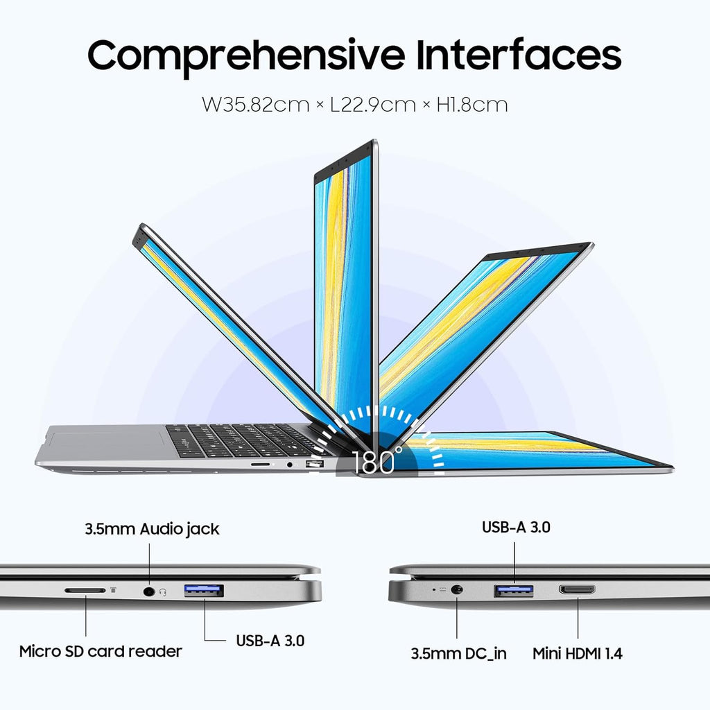 EYY 15.6" Laptop Computer, Win 11 Laptop with 100% sRGB FHD Display, 8GB RAM 256GB SSD, Celeron n4000 Processor Laptops, Office Suite, HDMI, USB 3.0, 2.4/5G WiFi, 5000mAh Battery, Study Work Computer