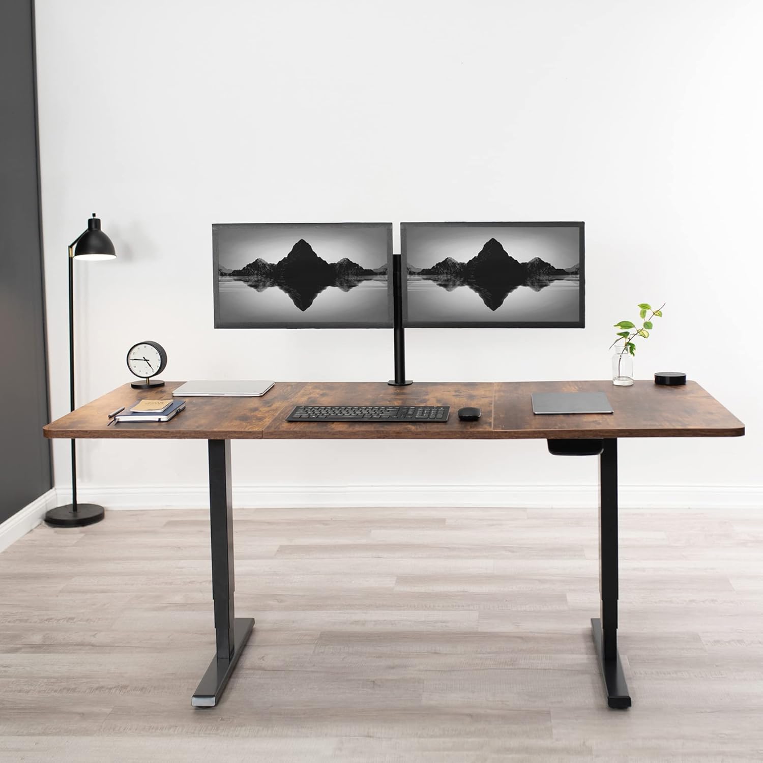 VIVO Universal 71 x 36 inch Table Top for Standard and Sit to Stand Height Adjustable Home and Office Desk Frames, Rustic Vintage Brown Extra-Wide Desktop, DESK-TOP72-36N