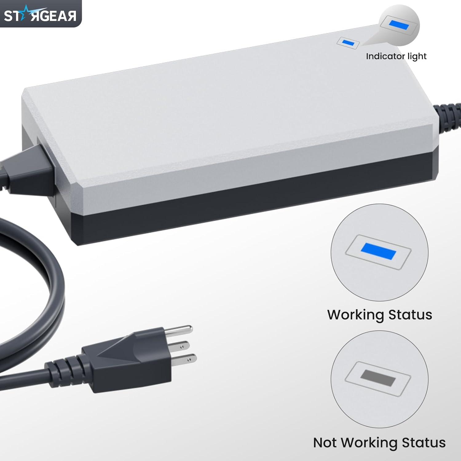 Starlink Gen 3 Charger, 195W AC Power Adapter for Starlink Standard 4X Kit, Replacement Starlink Accessories Starlink Power Supply Cable, 57V 3.42A Power Supply with AC Cord