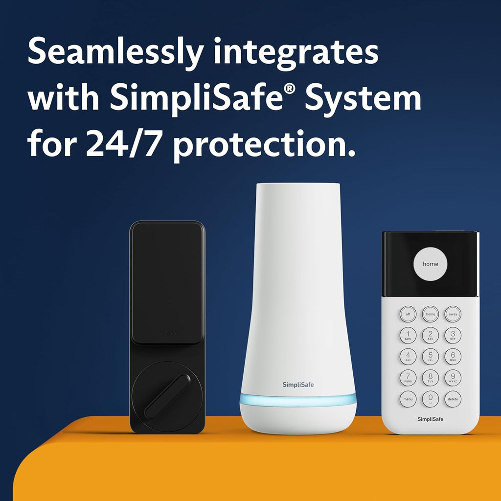 SimpliSafe Smart Lock Series 2 (Black) for The Gen 3 Home Security System