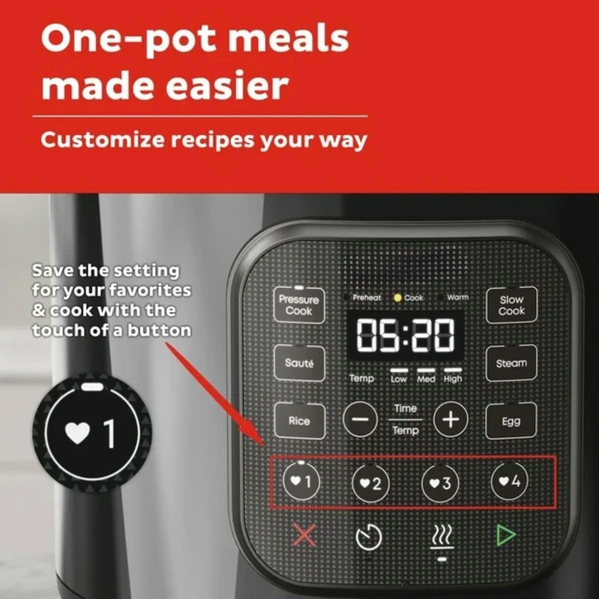 Instant Pot 8Qt Chef Series – 8 in-1 Multi-Cooker: Pressure, Slow, Rice & More – Easy Meals Fast