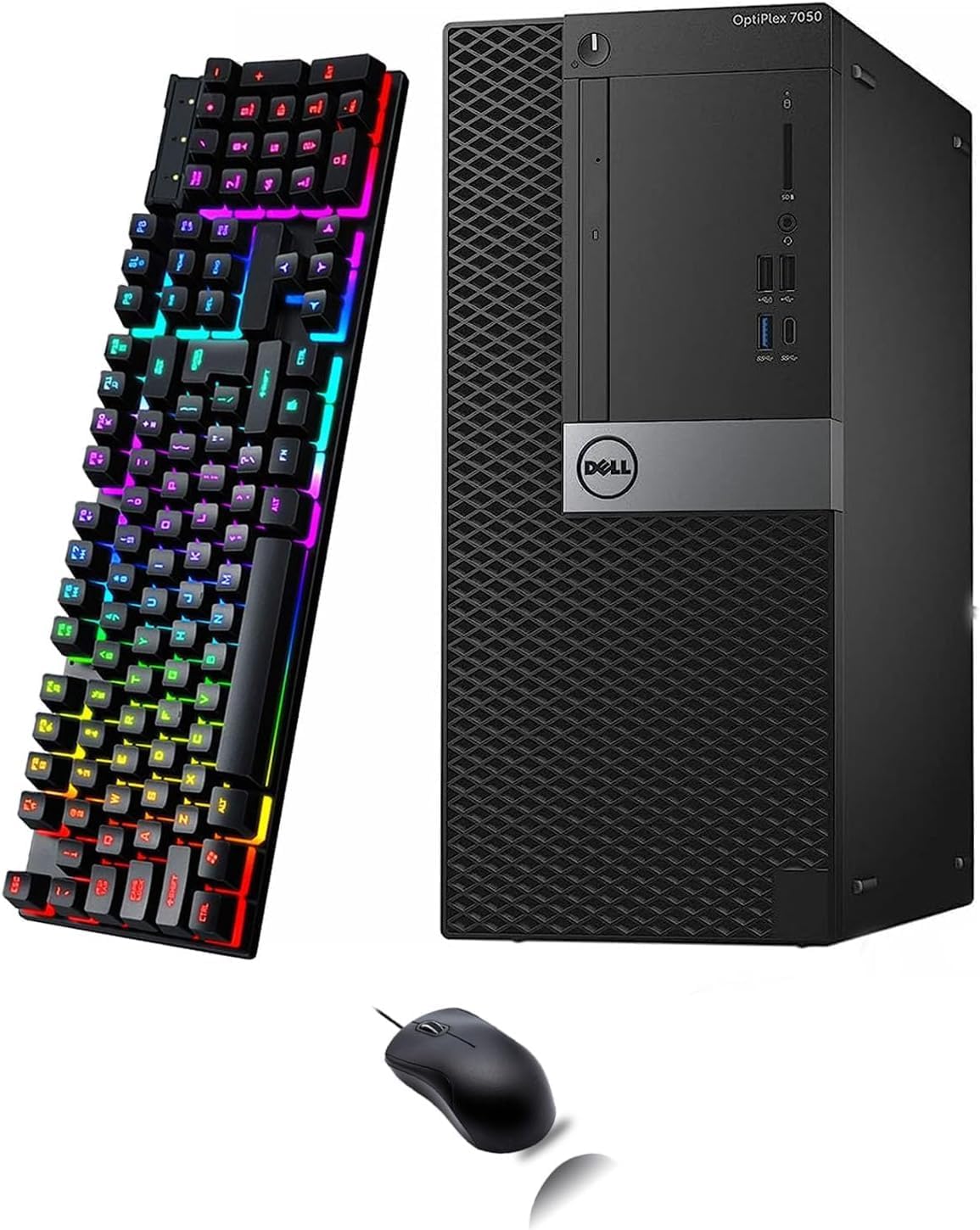Dell Optiplex 7050 Mini Tower PC Desktop Computer | Windows 11 Pro | 16GB RAM | 512GB SSD | Core i5-7500 | USB WiFi+BT | Keyboard | Mouse | No DVD(Renewed)