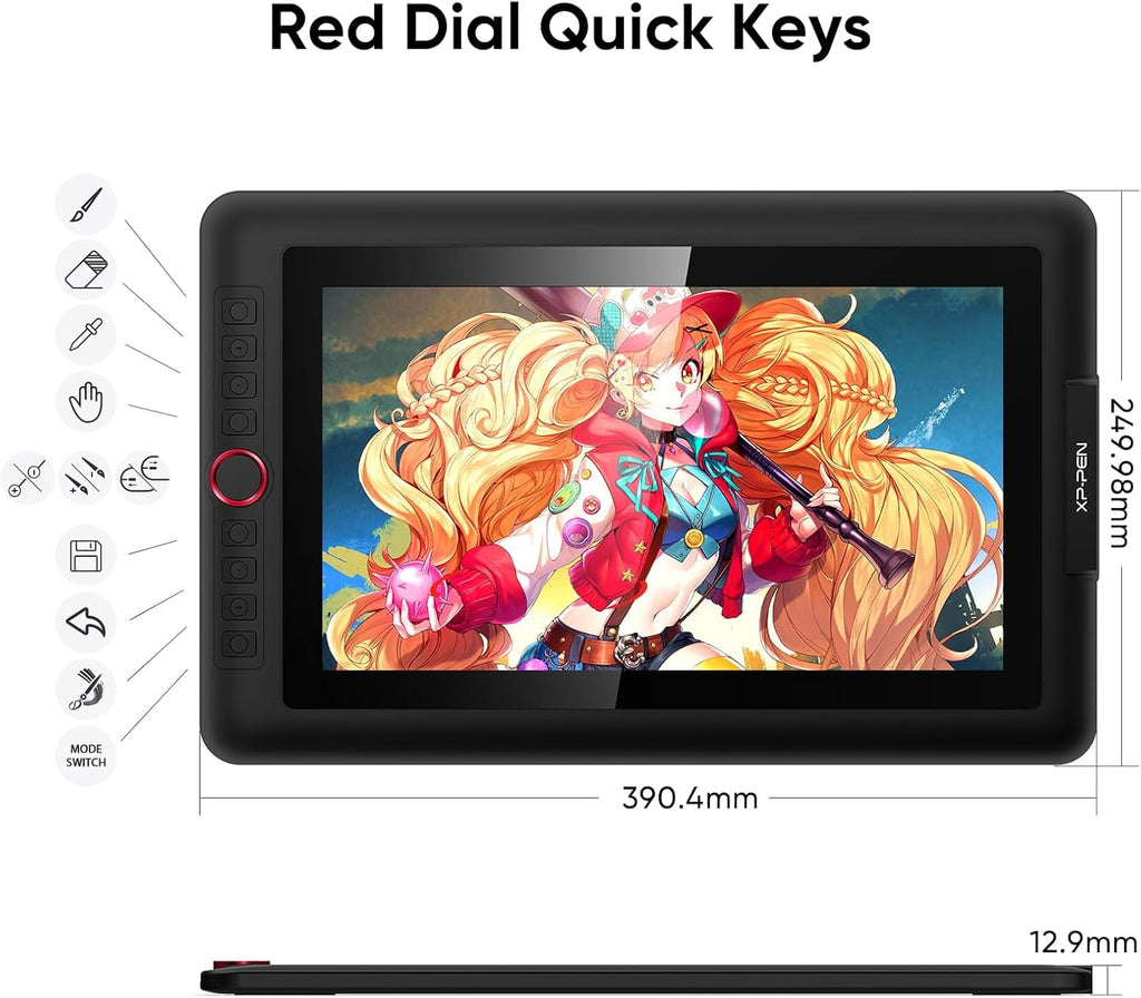XPPen Drawing Tablet with Screen Full-Laminated Graphics Drawing Monitor Artist13.3 Pro Graphics Tablet with Adjustable Stand and 8 Shortcut Keys (8192 Levels Pen Pressure, 123% sRGB)