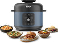 Ninja HyperHeat 9-in-1 Electric Pressure Cooker | 6.5 Qt Multi Cooker with Sear/Sauté, Slow Cooker, Rice Cooker, Sous Vide | 1200W | Fast Cooking, PFAS-Free Pot | Blue Macaron | PC201