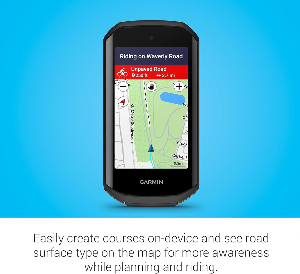Garmin Edge® 1050, Premium Cycling Computer, Vivid Color Touchscreen Display, Built-in Speaker, Advanced Training and Group Ride Features, Road Hazard Alerts
