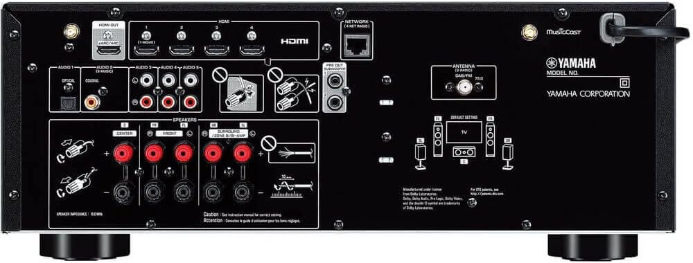 Yamaha RXV4ABL-RB 5.2-Ch. 80 Watt AV Receiver - Certified Refurbished