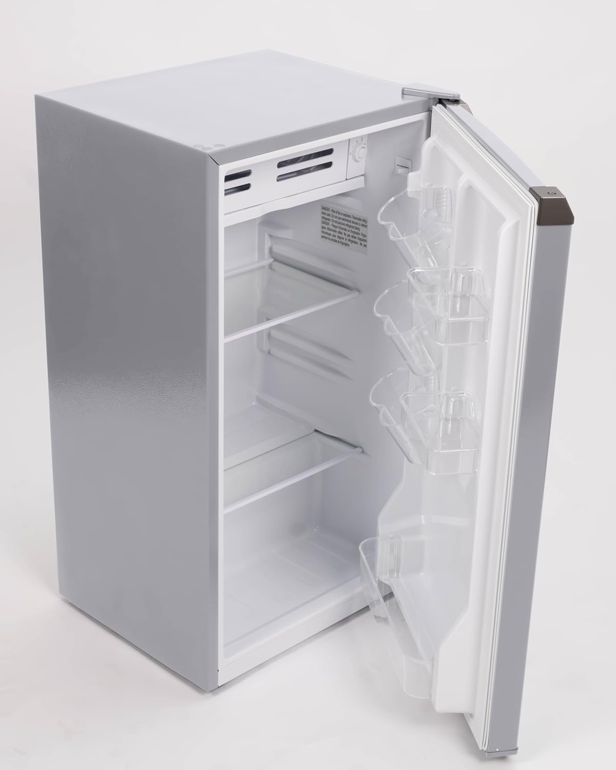 Frigidaire Mini Refrigerator, Compact Freezer Compartment, Adjustable Thermostat Control, Reversible Door, Contemporary Series, 3.2 cu ft, Grey