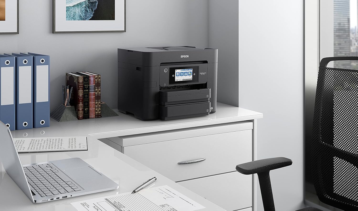 Epson Workforce Pro WF-4834 Wireless All-in-One Printer with Auto 2-Sided Print Copy, Scan and Fax, 50-Page ADF, 500-sheet Paper Capacity, 4.3" Color Touchscreen