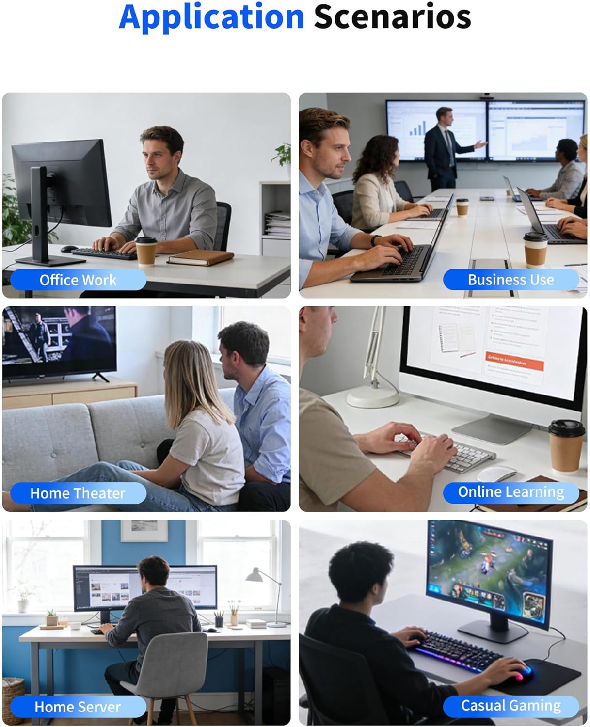 Getorli Mini PC Ryzen 5 3550H (Up to 3.7GHz), 16GB DDR4 512GB NVMe SSD Desktop Computer, Support Triple Display 4K, WiFi 6, BT 5.3, Gigabit LAN, Mini Desktop Computer for Office, Home, Study
