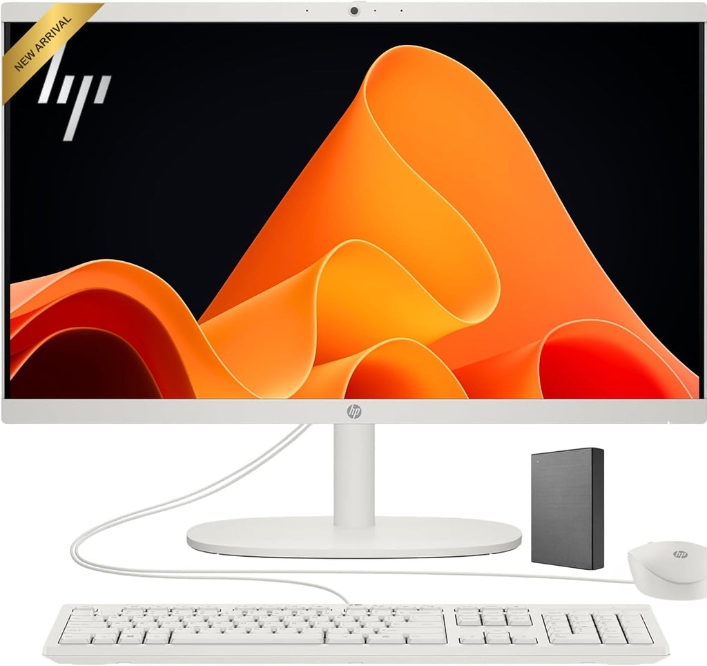 HP 22" All-in-One Desktop PC • Full HD Display • 16GB RAM • 1TB Storage (512GB SSD and 512GB External) • Intel Ultra-efficient Processor • Type-C • Mouse and Keyboard Included