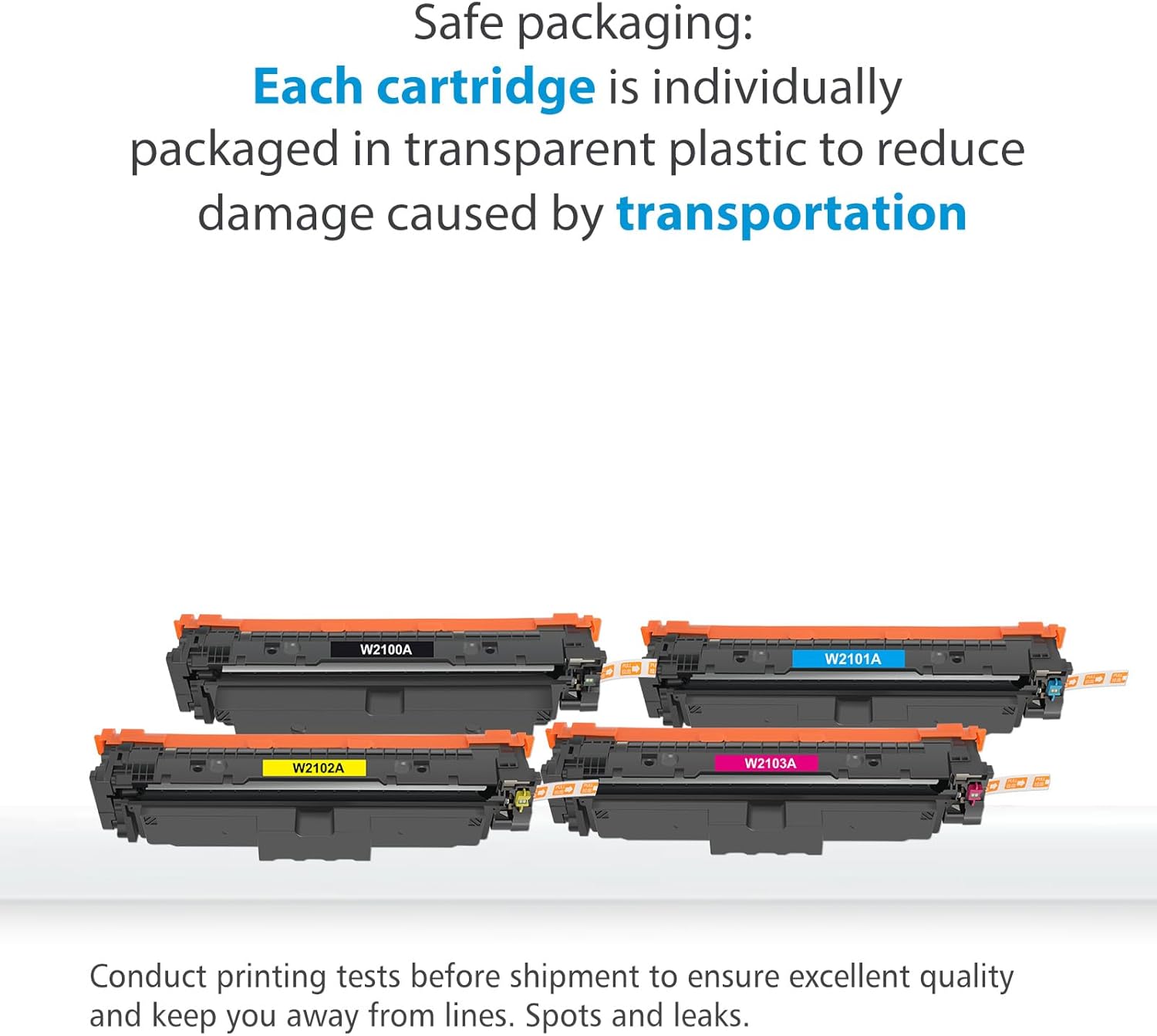 210A Toner Cartridges 4-Pack Set | Compatible for 210A W2100A 210X High Yield Toner W2100X for Color Pro 4201dn 4201dw Pro MFP 4301fdn 4301fdw Printer Ink | Black Cyan Yellow Magenta (with Chip)