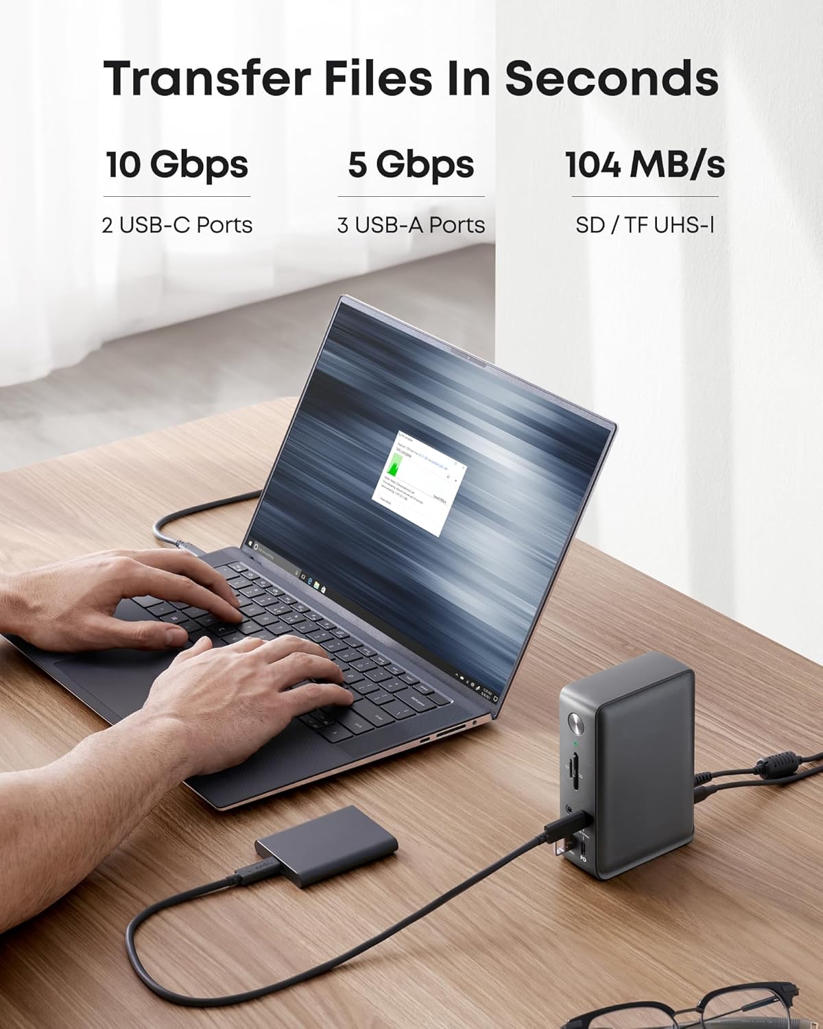 Anker Laptop Docking Station, 13-in-1 USB-C Docking Station, Triple Display with 2xHDMI and 1xDP, 10 Gbps USB-C and 5 Gbps USB-A Data, Ethernet, Audio, SD, 85W Charging for Dell, HP, Lenovo and More
