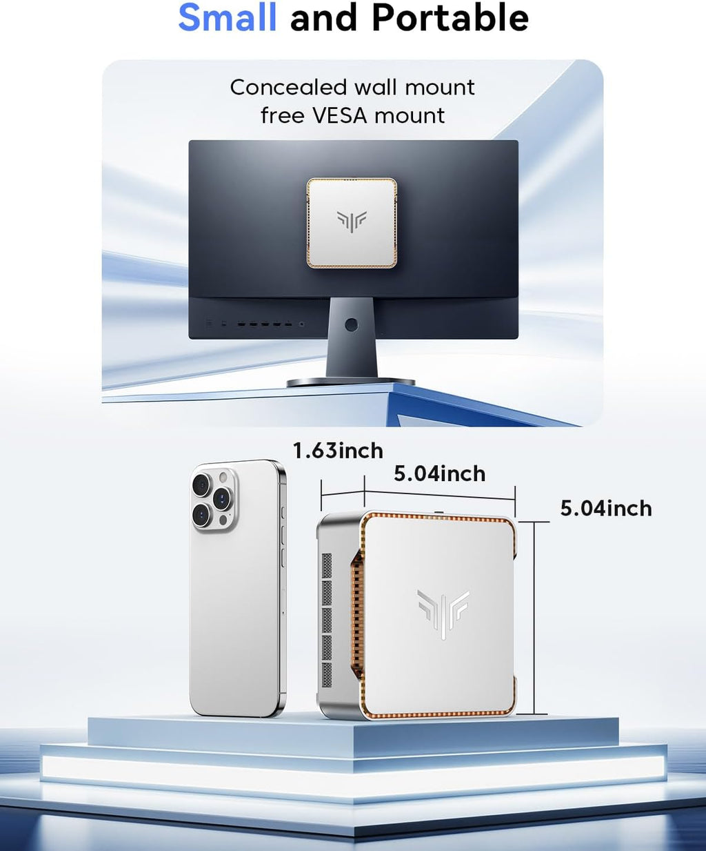 KAMRUI Pinova P2 Mini PC 16GB RAM 512GB SSD, AMD Ryzen 4300U 28W(Beats 10110U/3500U/N95,Up to 3.7GHz) Mini Computers,Triple 4K Display/HDMI+DP+Type-C/WiFi/BT for Home/Business Mini Desktop Computers