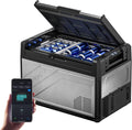 BougeRV 12 Volt Portable Refrigerator, 55 Quart Dual Zone Car Fridge Freezer with APP Control, Compressor Cooler 12/24V DC, 110~240V AC for Overlanding, Camping, Travel, RV(2026 New Model: Rocky V3.0)