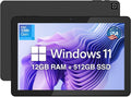 Fusion5 2026 New Version 10.1" Windows 11 Tablet PC - Built in USA - 15th Gen CPU, 12GB DDR5 RAM, 512GB SSD, 10 inch FHD+, Metallic, 158% Faster Than the Old Version of Our Windows Tablet Computer
